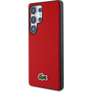 Samsung Galaxy S25 Ultra Lacoste Iconic Petit Pique Woven Logo Cover - MagSafe-kompatibel - Rød