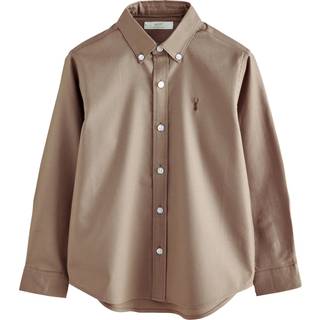 Next Taupe Single Oxford Shirt (3-16yrs) - 5 Yrs