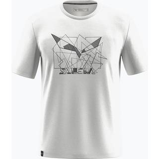 Salewa Eagle Geometric T-Shirt Funktionsshirt Herrer størrelse 46 farve grå/hvid
