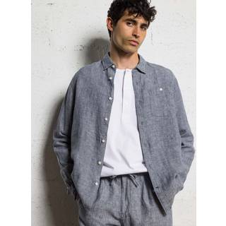 KnowledgeCotton Apparel Regular Linen Shirt Skjorte Herrer størrelse M farve grå