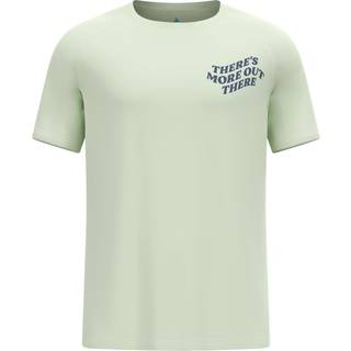 Odlo Essential Print-T-Shirt Crew Neck S/S Løbeshirt Herrer størrelse M farve grøn