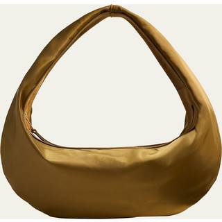 Khaite Olivia Medium suede-trimmed shoulder bag - brown - One Size