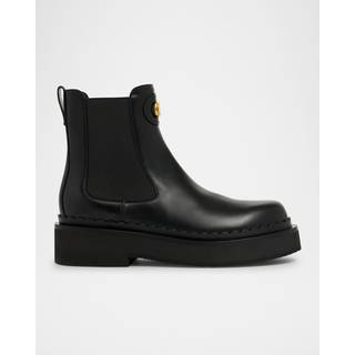 Valentino Garavani VLogo Signature leather ankle boots - black - EU 39.5