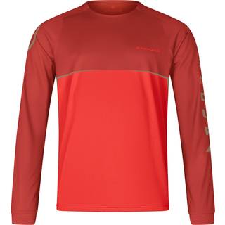 Endura Core Printed L/S Tee Cykeljersey Herrer størrelse XXL farve rød