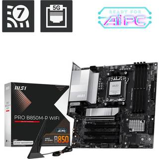 MSI PRO B850M-P WIFI Bundkort - AMD B850 - AMD AM5 socket - DDR5 RAM - Micro-ATX