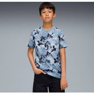 PUMA Essentials Camo All-Over Print Tee Youth, Clothing, Dark Indigo, 11-12Y