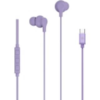 Celly UP1600 In-Ear Høretelefoner - USB-C, 1,2 m Kabel, Mikrofon og Fjernbetjening - Lilla