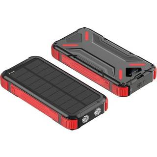 Outdoor powerbank med solcellepanel, 20.000 mAh