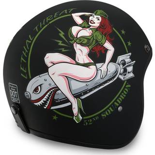 Daytona Helmets 3/4 Shell Open Face Motorcykelhjelm - DOT -godkendt Letvægt & behageligt vintage -design til Scooter Cruiser & Street Bikes - Jus