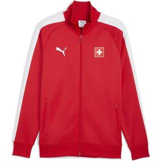 Men&#39;s Puma Switzerland T7 Track Jacket, Red, Size S, Clothing - White - S