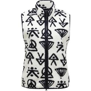 Peak Performance Women's Graphic Pile Vest Fleecevest Damer størrelse S farve grå