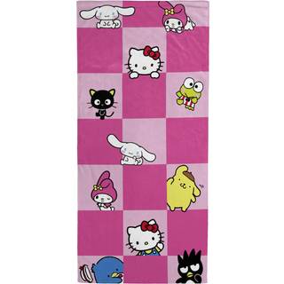 Jay Franco Hello Kitty Bath Pool Beach Håndklæde - Super Soft & Absorbent 100% bomuldshåndklæde med min Melody Cinnamoroll og Keroppi måler 28 x