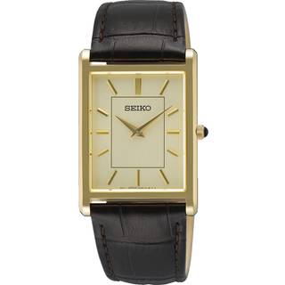 Seiko SWR106P1 Herren-Quarzuhr mit Saphirglas Goldfarben