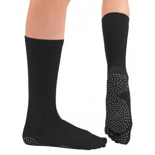TOETOE yoga & pilates mid-calf anti-slip sokker, sort str. 39-42
