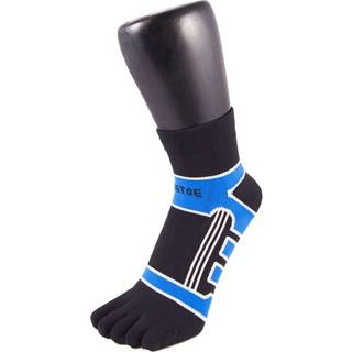 TOETOE Løbesokker Med Tæer, Sort / Blå, Str. 36-39