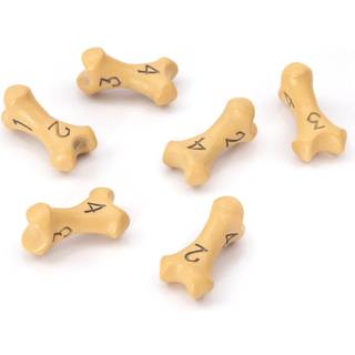 D4 terning s?t - S?t p? seks 4 -sidede terninger - Skull & Bone -tema RPG terninger. Cool og unik gave til Dungeons & Dragons (DND) Warhammer D &