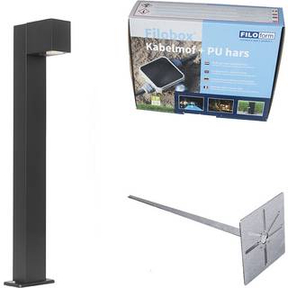Industriel stående udendørslampe sort 65 cm IP44 - Baleno