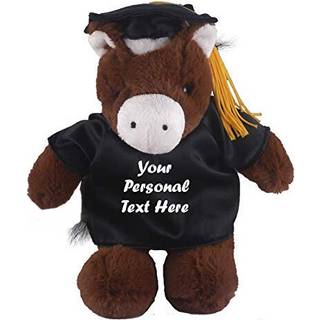 Plushland Plush Fyldt Animal Toys 8 tommer pr?senterer gaver til eksamen Day Personaliseret tekstnavn eller dit skolelogo p? kjole bedst til enhv