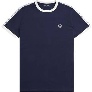 Fred Perry Taped Ringer T Shirt Blue