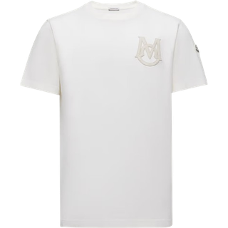 Moncler Embossed Logo T-Shirt Off White