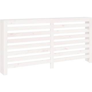 Radiatorskjuler 79,5X19X84 Cm Massivt Fyrretræ - Hvid / 169 x 19 x 84 cm