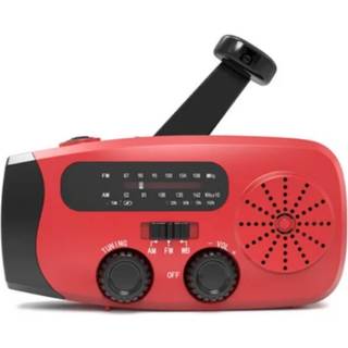 Nødradio - FM/AM - Håndsving - Solcelle - 2000 mAh powerbank