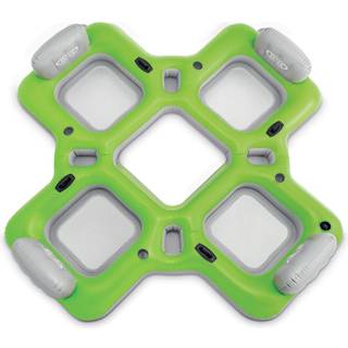 Intex Lounge Island oppustelig 4 s?de oppustelig PVC pool float fl?de gr?n