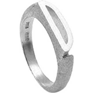 Initials Ring i rhodineret sølv med bogstaver - D**