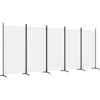 3-Panels Rumdeler Stof - Hvid / 433 x 180 cm