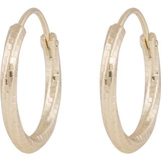 Snö Of Sweden Honey Sparkling Hoop Earring Gold 18mm