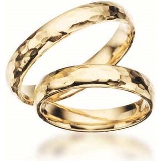 Vielsesringe - Guldringe 14kt. banket i 4mm