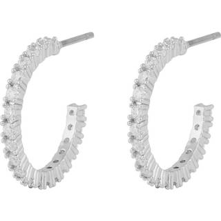 Snö Of Sweden Envy Thin Oval Earring Silver/Clear Onesize