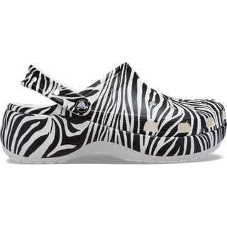 Crocs women Classic Platform Animal Clogs Zebra 37