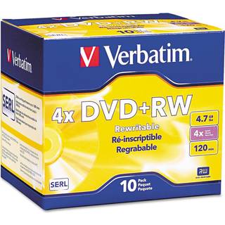 Verbatim 94839 DVD+RW -diske 4,7 GB 4x m/Slim Jewel Cases Pearl 10/Pack