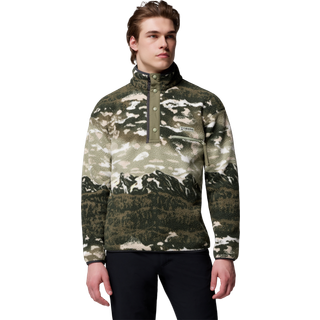 Columbia Helvetia II Printed Half Snap Fleece Fleecesweatere Herrer størrelse XXL farve olivengrøn