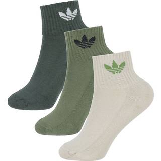 Mid Crew sokker, 3 par - Medium Dark Khaki / Wonder Beige / Legend Earth - 34-36