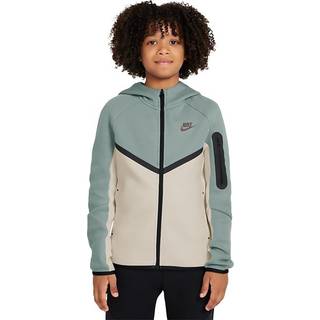 Nike Sportswear Tech Fleece-hættetrøje med lynlås til større børn - grå - grå - XS