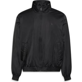 Padded Zip Mock Neck Jacket - Black - L
