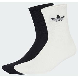 Fluffy tennissokker 2 par - Off White / Black - 34-36