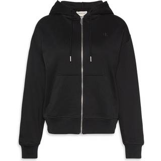 Cotton Terry Zip Up Hoodie - Black - S