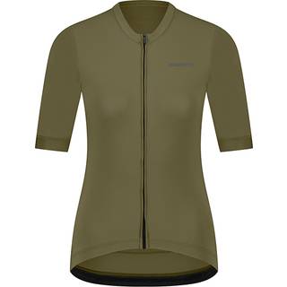 Shimano Women's Futuro Short Sleeves Jersey Cykeljersey Damer størrelse L farve olivengrøn