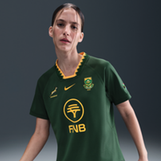 Springboks 2025/26 Stadium Home Nike Rugby Home Replica-spillertrøje til kvinder - grøn - XL (EU 48-50)