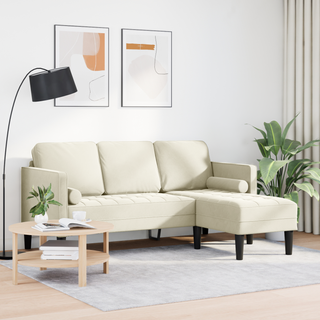 Sofa Sæt Creme 173 x 131 x 67 cm Fløjl