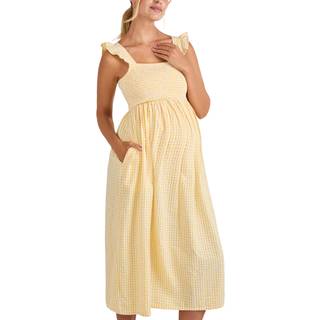 Jojo Maman Bébé Jojo Maman Bébé Ternet Shirred Maternity Midi Kjole - Stor