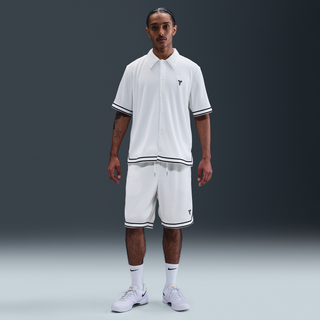 Plisserede Kobe-basketballshorts til mænd - hvid - XXL