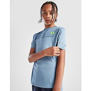 Under Armour Tech™ Utility Boys' Short Sleeve Washed Navy / Hyper Green YMD (137 - 149 cm)