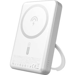 Dudao K28 10000mAh MagSafe Powerbank med metal og ringstand - Sølv