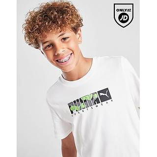 Puma Drenge Grafisk Camo T-shirt Puma White