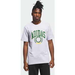 Varsity Crest Graphic T-shirt - Light Grey Heather - M