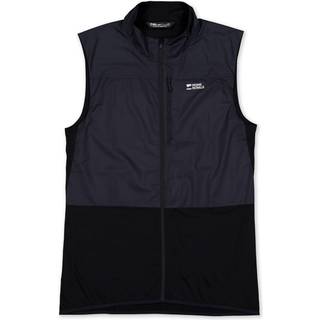 Mons Royale Women's Diversion Merino Wind Vest Cykelvest Damer størrelse L farve sort/blå